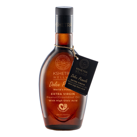 Extra Virgin  Cold Pressed High Oleic Peanut/Groundnut Oil | Dolce Peanola | Single Press| Aflatoxin free | Monocultivar| UNREFINED