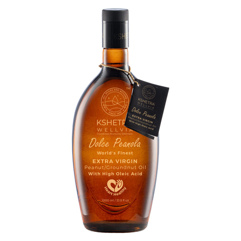 Extra Virgin  Cold Pressed High Oleic Peanut/Groundnut Oil | Dolce Peanola | Single Press| Aflatoxin free | Monocultivar| UNREFINED