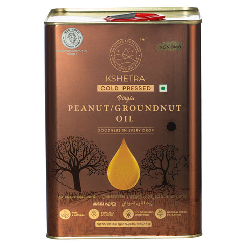 Virgin Cold Pressed High Oleic Peanut Oil- Single Press | Aflatoxin free | Monocultivar| UNREFINED