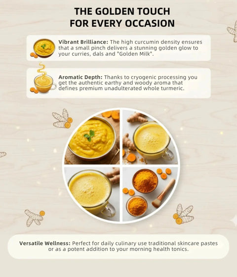 High Curcumin Turmeric Powder | Premium Quality  | Cryogenically Ground