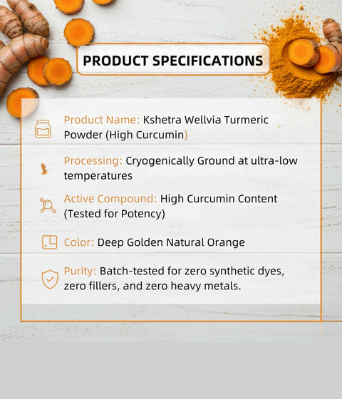High Curcumin Turmeric Powder | Premium Quality  | Cryogenically Ground