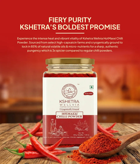 HotMaxxi Chilli Powder | Premium Quality  | Cryogenically Ground