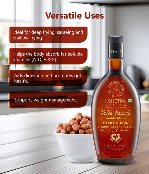 Extra Virgin  Peanut/Groundnut Oil | Dolce Peanola
