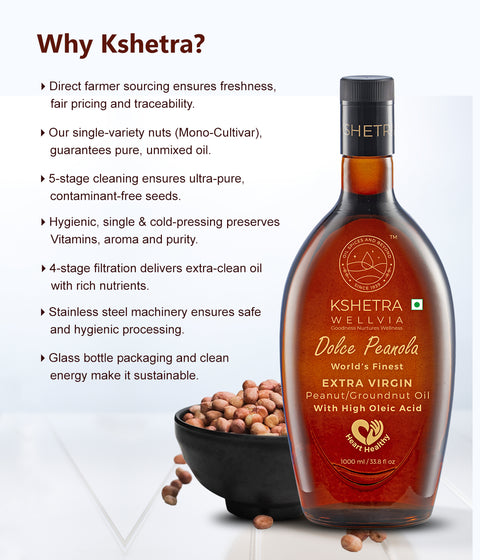 Extra Virgin  Peanut/Groundnut Oil | Dolce Peanola
