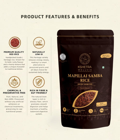 Mapillai Samba Rice | Unpolished Ancient Indian Rice