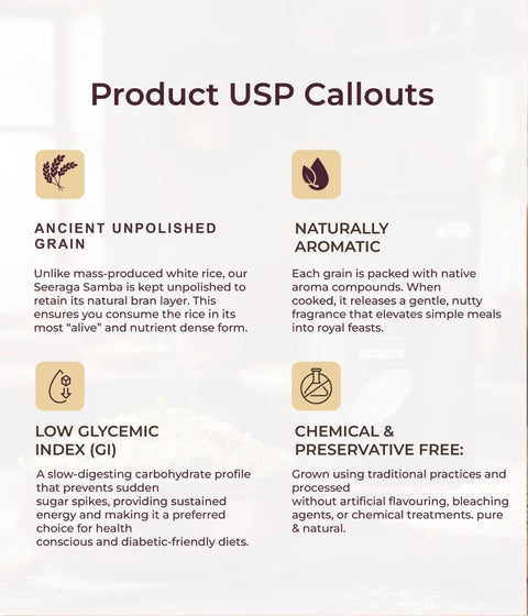 Seeraga Samba Rice | Unpolished Ancient Indian Rice