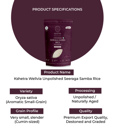 Seeraga Samba Rice | Unpolished Ancient Indian Rice